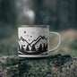 Enamel Mug - Majestic Mountain Range Hiking Adventure