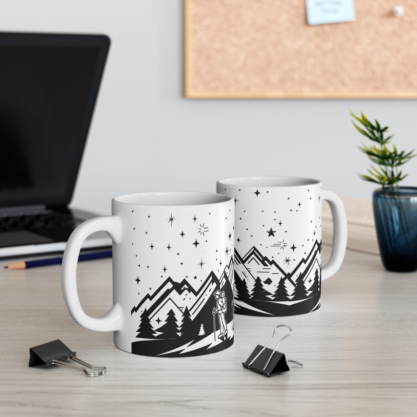 Adventure Awaits Mug, Outdoor Enthusiast Gift, Hiking Coffee Cup, Nature Lover's Drinkware, Stargazing Camping Mug