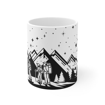 Adventure Awaits Mug, Outdoor Enthusiast Gift, Hiking Coffee Cup, Nature Lover's Drinkware, Stargazing Camping Mug